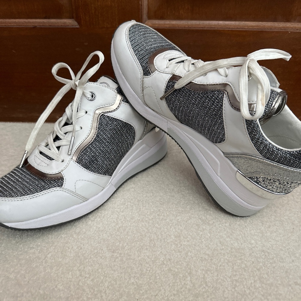 Michael Kors Crista Mixed-Media Trainer